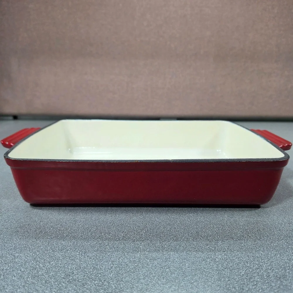 Crofton Enameled Cast Iron Pan 9x12 Red Roaster Excellent Rectangular